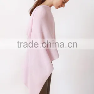Pink Hooded Cashmere Knitted Shawl Poncho 2016 thumbnail-2