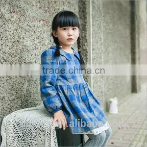 2016 Korean Style 100%cotton and Velvet Dresses Foe Girls Boutique Children's Clothing Wholesale thumbnail-1