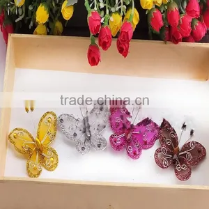 Wholesale Cheap Decorative Refrigerator Magnet Mesh Butterfly Accessories thumbnail-1