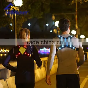 Fashion Cycling Jogging Safety Reflective X Vest With LED thumbnail-2