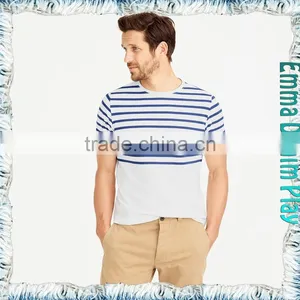 2017 Men's Customized Design Printing Striped Round Neck Tee Shirts thumbnail-1