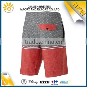 Modern 4 Way Stretch Printed Contrast Color Mens Custom Board Shorts thumbnail-2