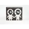 Black Interesting Boy Girl 2D Flip Down Clock For Office thumbnail-1