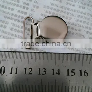 High Quality Round Face 1 Inch Metal Suspender Clips Round Cover Clips for 2.5cm Webbing With PVC Protect Cushion thumbnail-1