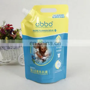 FDA Certification Wholesale Custom Reusable Liquid Cleaner Spout Pouch Bag for Baby Washing Detergent Stand up Pouch thumbnail-1