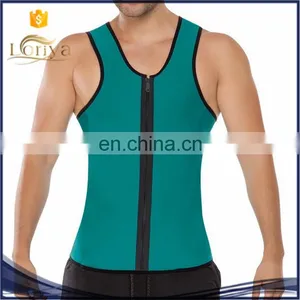 Fashion Mens Sweat Girdle Oiginal Latex Sport Thermo Corset Zipper Open thumbnail-1