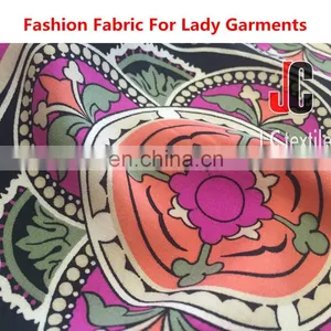 JC1927 New Design 100% Rayon Hand Silk Soft Fabric Poplin Rayon Printed Fabric thumbnail-2