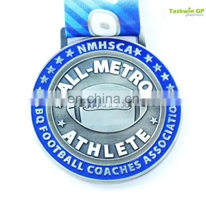 Custom New Design Attached Sublimated Ribbon/lanyard Metal Medal for Souvenir thumbnail-1