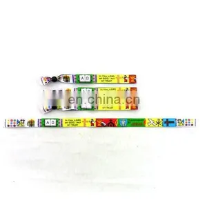 Wholesale Heat Transfer Polyester Customized Fabric Wristbands thumbnail-3