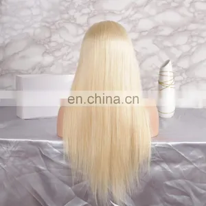 Blonde Color Virgin Brazilian Straight Human Hair Lace Wig 613 Full Lace Wig thumbnail-4