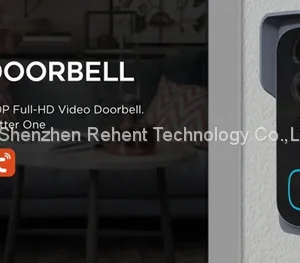 REHENT Tuya Battery Power Smart Wifi Doorbell Camera Two Way Audio Talk Night Visionc Video Door Bell 1080P thumbnail-2