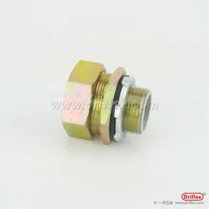 M40*1.5 COLOR ZINC GALVANIZED STEEL STRAIGHT CONDUIT CONNECTOR CNC MACHINED thumbnail-2