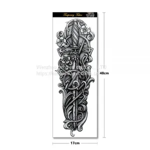 Realistic Cool Designs Long Lasting Waterproof Temporary Full Arm Tattoos For Men thumbnail-1