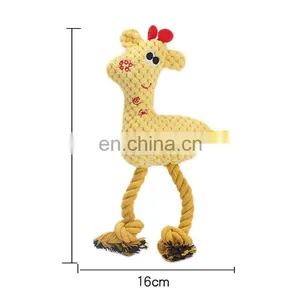 Luxury Teddy Dog Clean Teeth Rope Squeaky Plush Pet Toy thumbnail-5