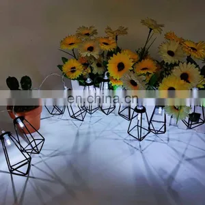 Rose Golden Diamond LED String Lights 10LEDS Metal Fairy Light String For Christmas Wedding Bedroom Light Battery Operated thumbnail-7