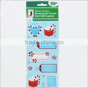 Christmas Gift Tags Foil Sticker Festive Gift Tags thumbnail-1