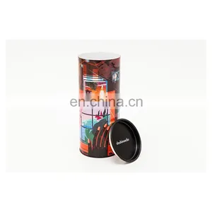 Custom Socks T-shirt Underwear Packaging Round Paper Can With Tin Bottom and Tin Plug Bio-friendly Clothing Packaging thumbnail-1