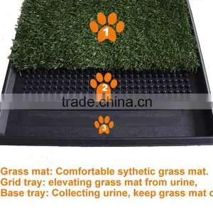 (1010) Pet Cleaning Product Pet Relief System Eco Plastic Grass Pet Patch Pad thumbnail-2