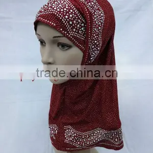 A475 Popular ISLAMIC HIJAB Beaded al Amira 2pcs MUSLIM HIJAB thumbnail-2