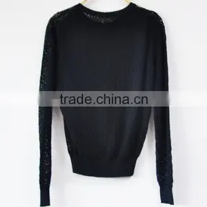 Women Pullover Round Neck Sweater Summer Breathable Sweater for Women thumbnail-2