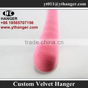 IMY-325 Velvet Pink Hanger Plastic Velvet Colorful Hanger for Children thumbnail-2