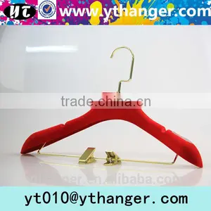 YY0545 Purple Velvet Wedding Dress Shop Plastic Hanger With Antislip Notches thumbnail-4