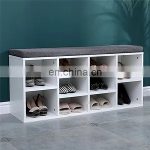 Shoe Rack Storage Bench Organiser Wooden Shelf Cupboard Box thumbnail-2
