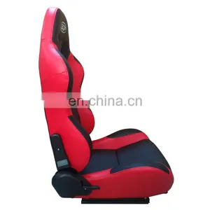 Jiabeir Black Grey PVC Leather Single Recliner and Single Slider Racing Car Seats Adjustable thumbnail-3