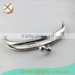 Beautiful Heavy Metal Bag Frame None Hole Frame With Ball Kiss Lock thumbnail-1