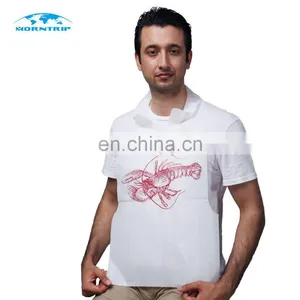 Disposable Plastic Lobster Bibs With Ties Seafood Crab Bake Feast thumbnail-3