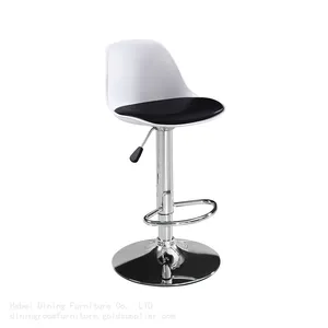 Leather Chair High Metal Base Swivel Bar DB-P09S thumbnail-1