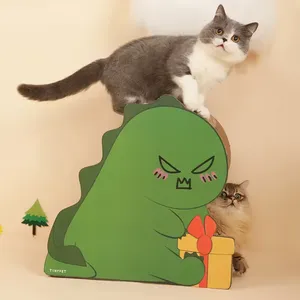 MeowLove Hot Sales Scratcher Cat Play Toy Corrugated Cardboard Cat Scratcher Cat Cardboard Pink Dinosaur thumbnail-2