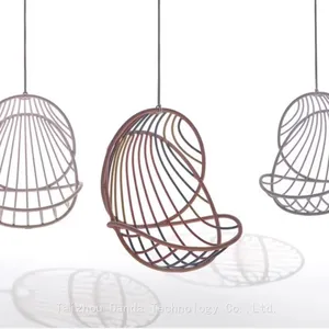 Durable PE Rattan Knock Down Swing Egg Chair Hanging Chair With Stand thumbnail-4