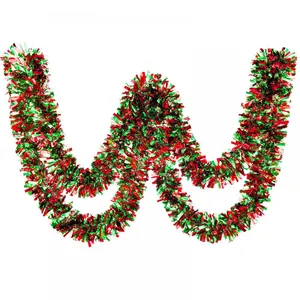 PET Tinsel Garland Strips - Colorful for Mall Christmas Decor & Outdoor Party Layouts thumbnail-1