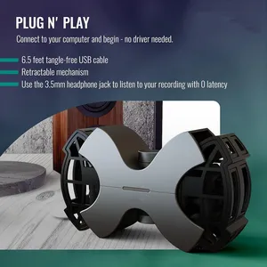797AUDIO Auras Professional VR USB Digital HRTF Monitor Condenser Microphone Wired in Ear Monitoring System PC Youtuber thumbnail-4