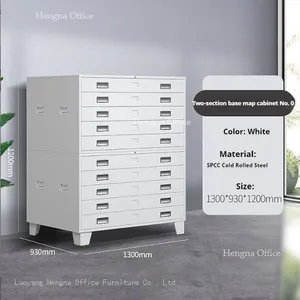 Mobile Long Filing Cabinets for Large Drawings Architecture: High-Quality Steel Construction and Smooth, Secure Operation thumbnail-2