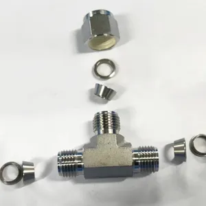 Stainless Steel Double Ferrule Tee Fitting for Oil and Gas Pipeline Connections thumbnail-5