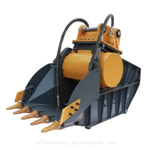 High Quality Excavator Crusher Bucket Hydraulic Driven Crushing Equipment for Construction Demolition & Mining Projects Customizable Tonnage Available thumbnail-3
