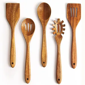 Kitchenware,Wholesale Acacia Wood Cooking Utensil Set Bamboo Wood Tools thumbnail-1
