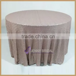 SQN64#19 China Wholesale Steady Quality Wedding Tablecloth Round Champagne thumbnail-1