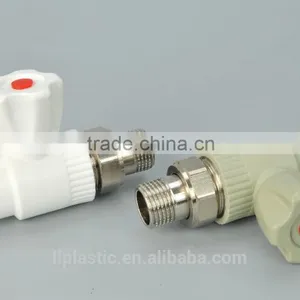 2015 Top Quality Hot Selling ABS Handle High Pressure PPR Brass Ball Radiator Angle Valve thumbnail-2