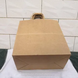 Customized Kraft Paper Handbags for Takeaway Coffee, Shopping, Clothing, Gifts, Etc. thumbnail-4