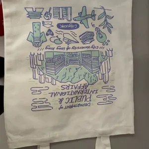 Environmental Cotton Bag With Digital Print and Heat Transfer Printed Logo thumbnail-3