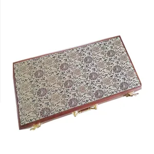 Premium Gift Box Sapele Entandrophragma Cylindricum Song Brocade Faces Wood Box Ancient Book Jewelry Articraft Package Box thumbnail-2