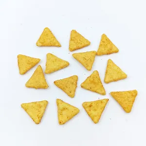 Baked BBQ Triangle Corn Senbei Puffs, Gluten Free Crispy Corn Grain Snacks Bulk OEM With HALAL, BRC, KOSHER Certifications thumbnail-4