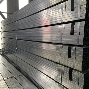 ASTM A500 Hollow Section Galvanized Welded 50*50mm Black Tube A36 Mild Steel Profile Ms Rectangular Tube and Square Pipe thumbnail-3