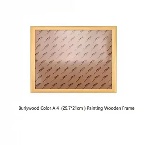 A4 (29.7*21cm) Xuan Paper Hard Paper Protection Artwork Business Certificate Wood Frame thumbnail-4