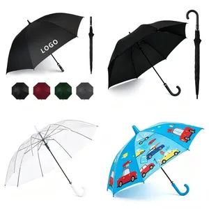 High Quality 30Inch Automatic Open Air Vented Straight Handle Waterproof Windproof Business Gifts Advertising Promotional RPET Golf Umbrella thumbnail-2