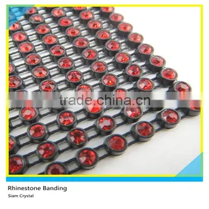 Diamond Banding Sew on Ss10 3mm Crystal Hot Pink Banding 1x180 Pcs 10 Yards thumbnail-2