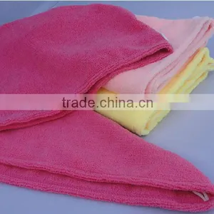 Micro Fiber Super Absorbent Terry Cloth Hair Drying Hooded Towel thumbnail-1